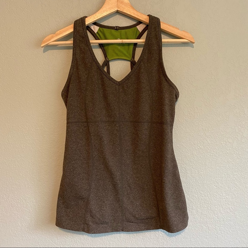 ATHLETA equator grey racerback yoga tank size S -
